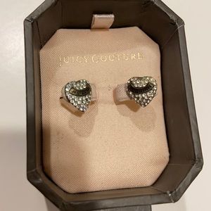 Juicy Couture paved heart earrings